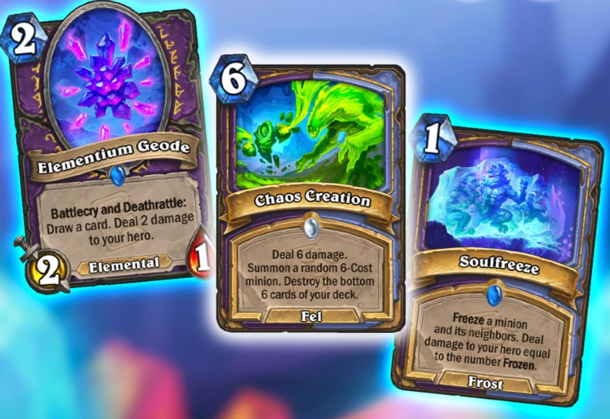 The Warlock\Mage dual-class cards in Hearthstone's new mini-set Delve into Deepholm.